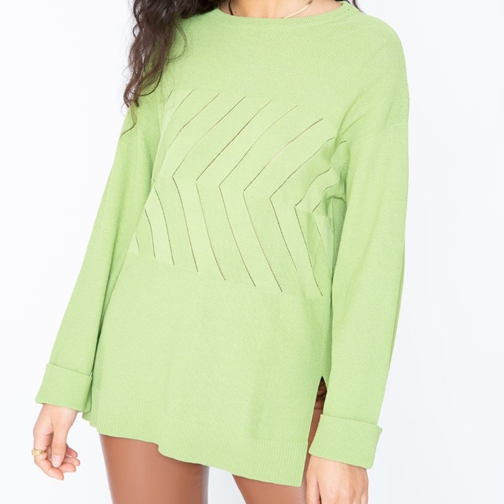 Callahan Marnie Pullover Sweater in Basil, size S NWT